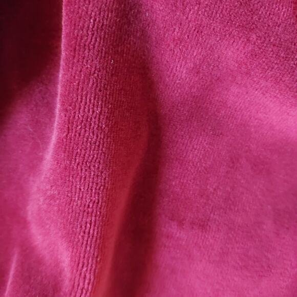 Vintage Norsport Nordstrom Velour Merlot Red Track Suit Jogger Jacket Women Med - Picture 6 of 6